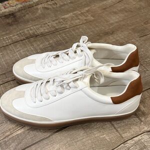 White and Brown Men's Sneakers size 12